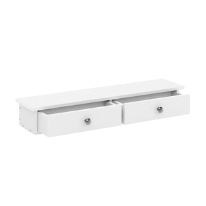 Wandregal TERESA 2 Schubladen 65 x 15 x 10 cm weiss
