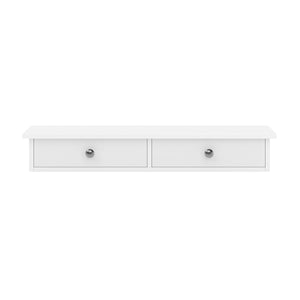 Wandregal TERESA 2 Schubladen 65 x 15 x 10 cm weiss