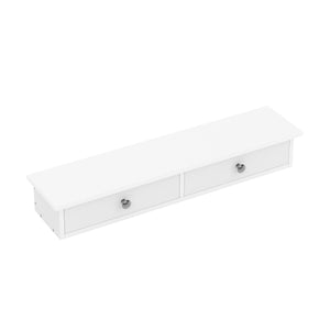 Wandregal TERESA 2 Schubladen 65 x 15 x 10 cm weiss