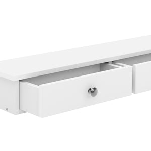 Wandregal TERESA 2 Schubladen 65 x 15 x 10 cm weiss