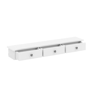 Wandregal SABRINA 3 Schubladen 80 x 15 x 10 cm weiss