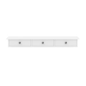 Wandregal SABRINA 3 Schubladen 80 x 15 x 10 cm weiss