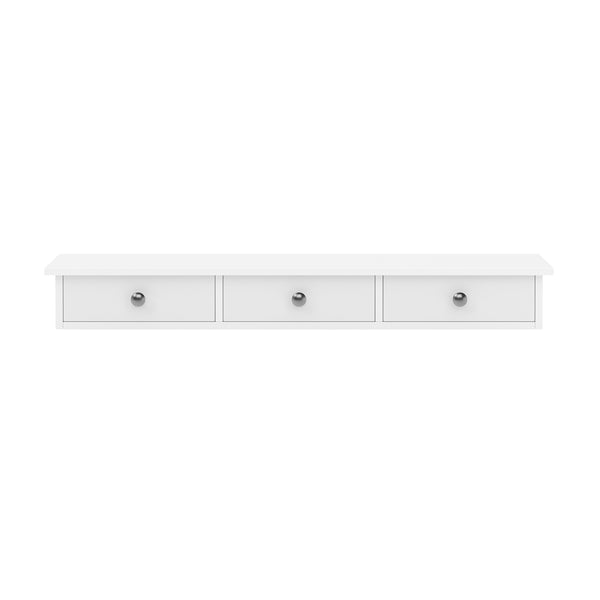Wandregal SABRINA 3 Schubladen 80 x 15 x 10 cm weiss