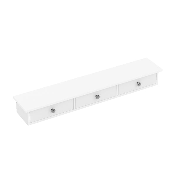 Wandregal SABRINA 3 Schubladen 80 x 15 x 10 cm weiss