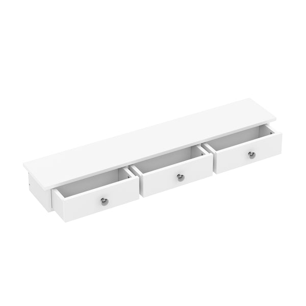 Wandregal SABRINA 3 Schubladen 80 x 15 x 10 cm weiss