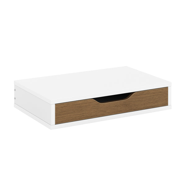 Wandregal ODETTE 1 Schublade 40 x 25 x 8 cm weiss/natur