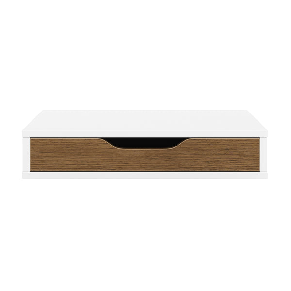 Wandregal ODETTE 1 Schublade 40 x 25 x 8 cm weiss/natur