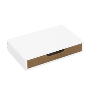 Wandregal ODETTE 1 Schublade 40 x 25 x 8 cm weiss/natur