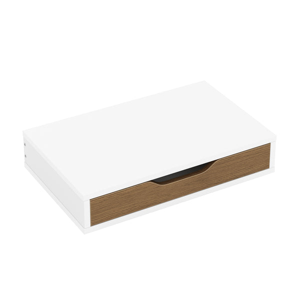 Wandregal ODETTE 1 Schublade 40 x 25 x 8 cm weiss/natur