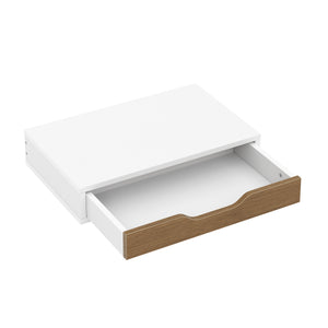Wandregal ODETTE 1 Schublade 40 x 25 x 8 cm weiss/natur