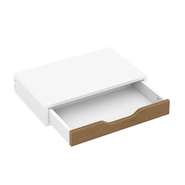 Wandregal ODETTE 1 Schublade 40 x 25 x 8 cm weiss/natur