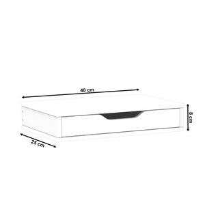 Wandregal ODETTE 1 Schublade 40 x 25 x 8 cm weiss/natur