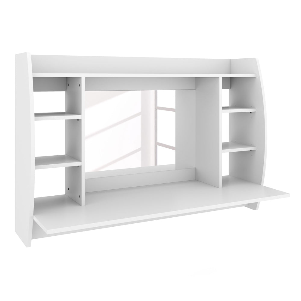 Wall-mounted dressing table with mirror INGA white