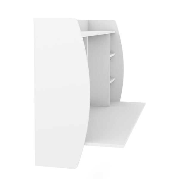 Wall-mounted dressing table with mirror INGA white