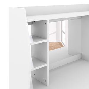 Wall-mounted dressing table with mirror INGA white