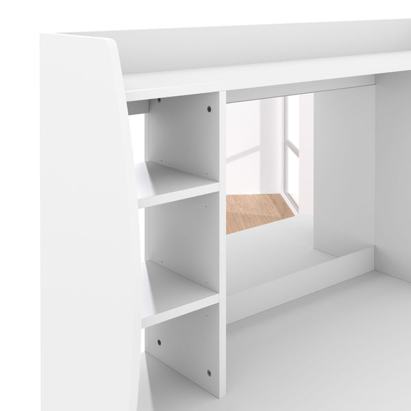 Wall-mounted dressing table with mirror INGA white