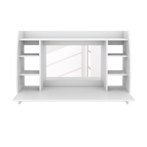 Wall-mounted dressing table with mirror INGA white