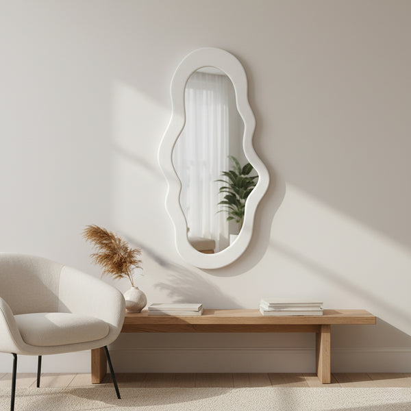 Wandspiegel WOLKE 54 x 112 cm weiss