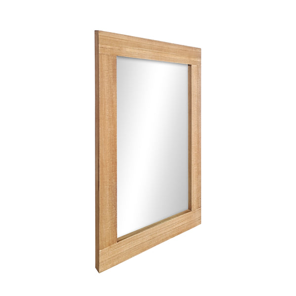 Specchio da parete in legno, 46 ​​x 61 cm, finitura naturale