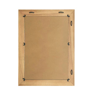 Specchio da parete in legno, 46 ​​x 61 cm, finitura naturale