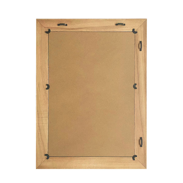 Specchio da parete in legno, 46 ​​x 61 cm, finitura naturale