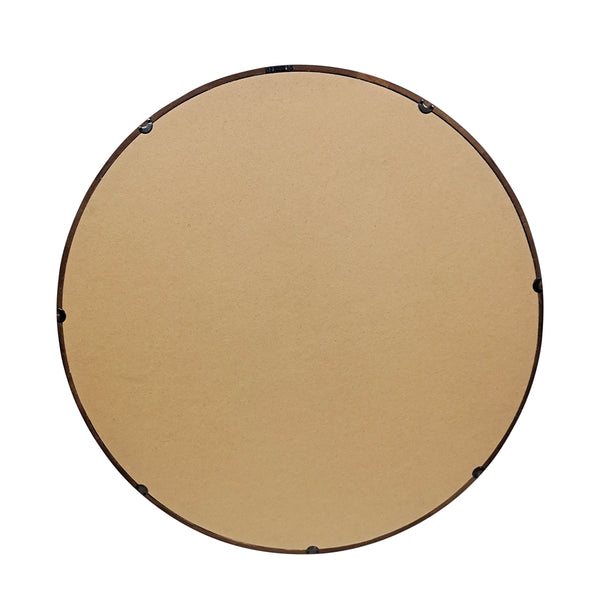 Specchio da parete rotondo in legno, 76 cm, finitura naturale