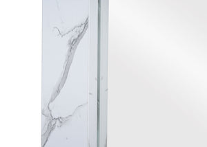 Wandspiegel JAM-L86 Badspiegel Spiegel 72x52cm Marmor-Optik weiss