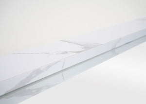 Wandspiegel JAM-L86 Badspiegel Spiegel 72x52cm Marmor-Optik weiss