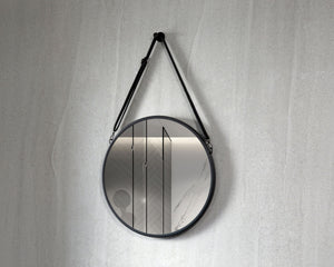 Specchio da parete nero vintage, 50 cm