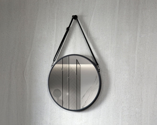 Specchio da parete nero vintage, 50 cm