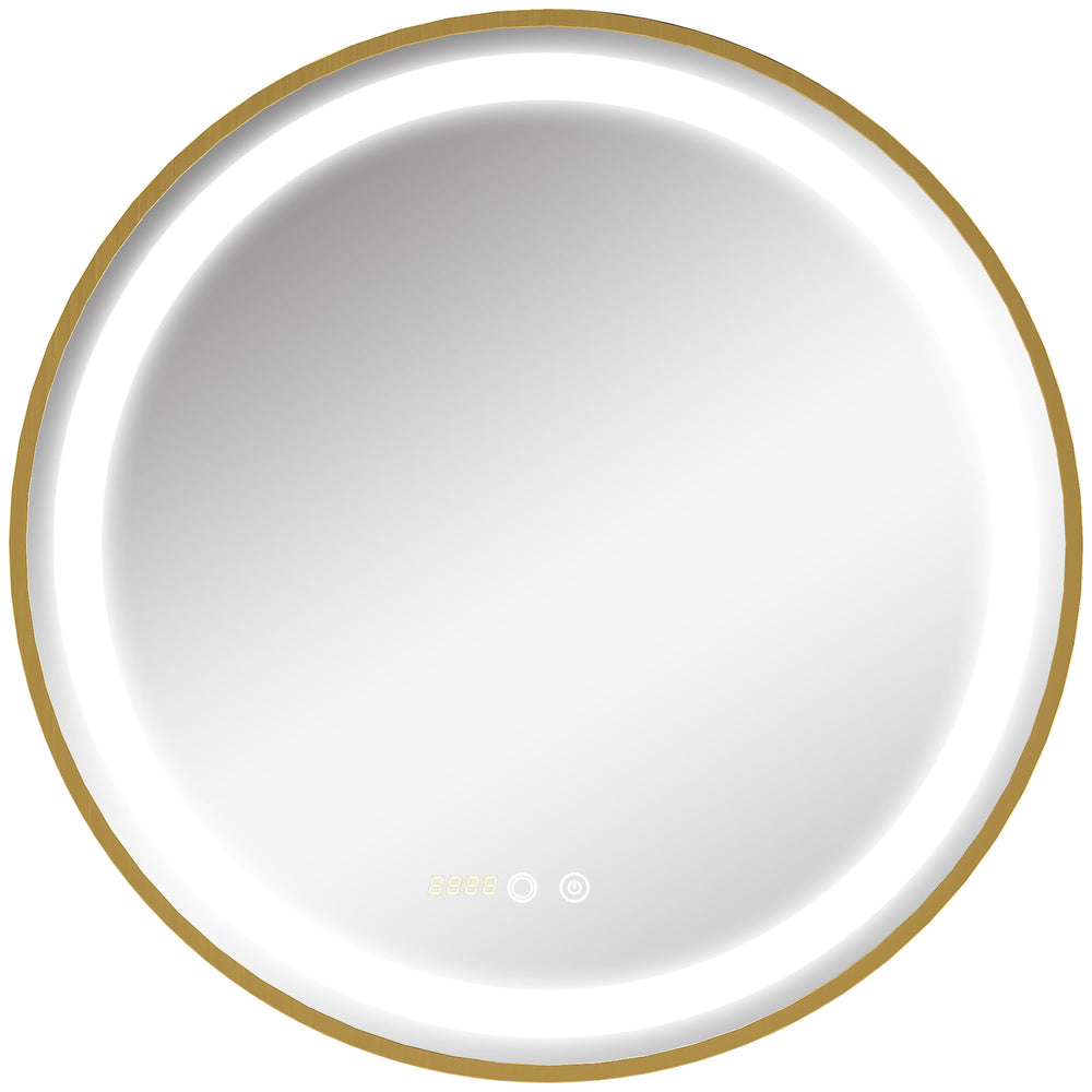 Wall mirror with LED light, 60x60cm