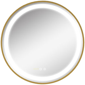 Wandspiegel mit Beleuchtung LED-Leuchte 60x60cm