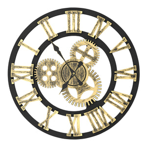 Wanduhr CHRONOS 58 cm schwarz/gold