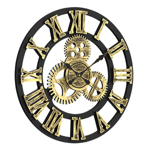 Wanduhr CHRONOS 58 cm schwarz/gold