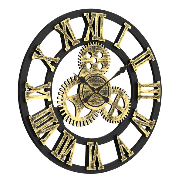Wanduhr CHRONOS 58 cm schwarz/gold
