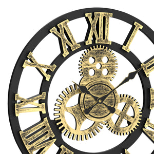 Wanduhr CHRONOS 58 cm schwarz/gold