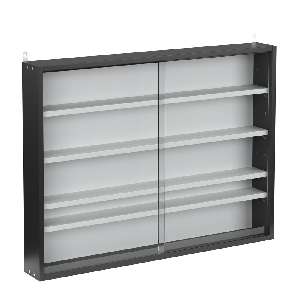 Hängevitrine ELEANOR 80 x 10 x 60 cm schwarz/weiss