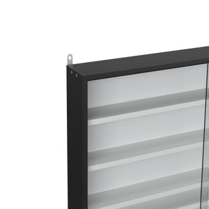 Hängevitrine ELEANOR 80 x 10 x 60 cm schwarz/weiss