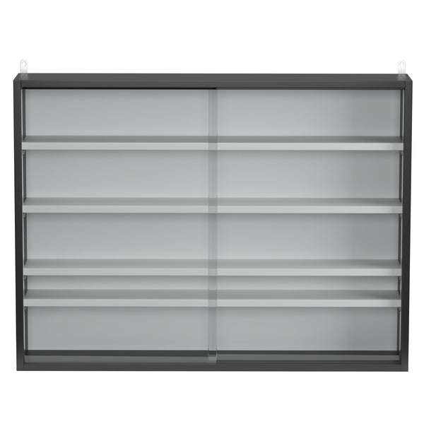 Hängevitrine ELEANOR 80 x 10 x 60 cm schwarz/weiss
