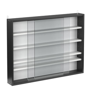 Hängevitrine ELEANOR 80 x 10 x 60 cm schwarz/weiss