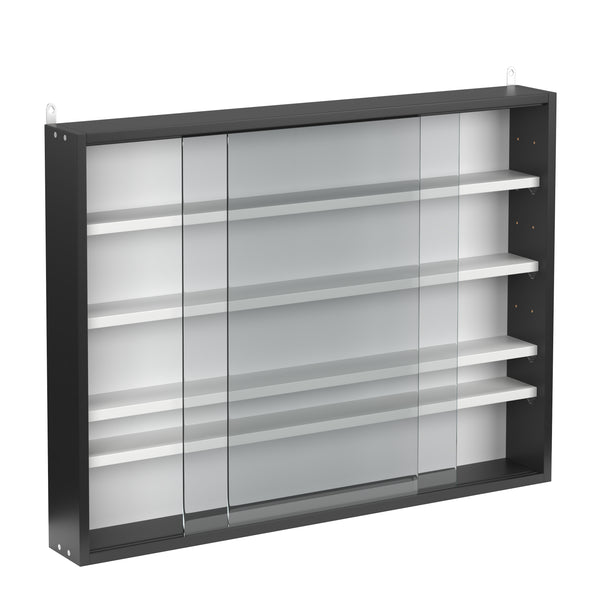 Hängevitrine ELEANOR 80 x 10 x 60 cm schwarz/weiss