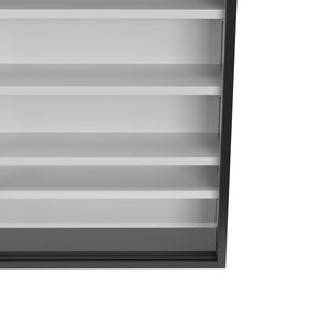 Hängevitrine ELEANOR 80 x 10 x 60 cm schwarz/weiss
