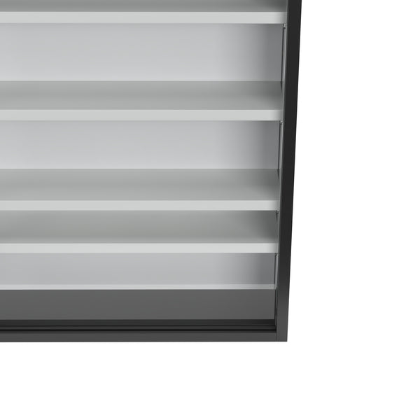 Hängevitrine ELEANOR 80 x 10 x 60 cm schwarz/weiss