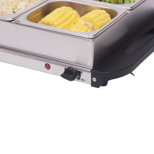 Warmhalteplatte elektrisch Edelstahl 2 x 2.5L + 2 x 1L