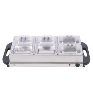 Warmhalteplatte elektrisch Edelstahl 2 x 2.5L + 2 x 1L