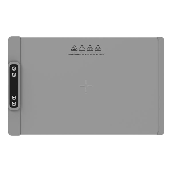Warmhalteplatte elektrisch rollbar 62 x 38 cm grau