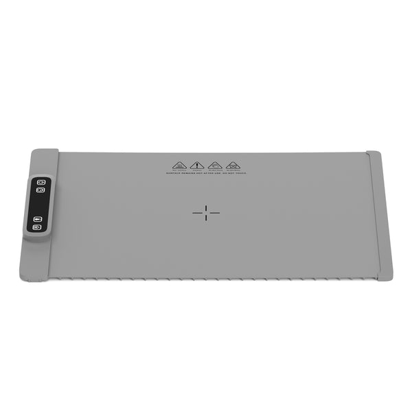 Warmhalteplatte elektrisch rollbar 62 x 38 cm grau