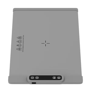 Warmhalteplatte elektrisch rollbar 62 x 38 cm grau