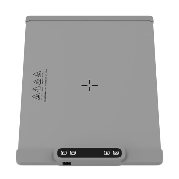 Warmhalteplatte elektrisch rollbar 62 x 38 cm grau