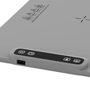 Warmhalteplatte elektrisch rollbar 62 x 38 cm grau